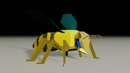 Low Poly Rigged Bee preview image